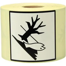Transpak, Etiketten, Etiketten Masse 100x100mm Papier Aufdruck Umweltgefährliche Stoffe