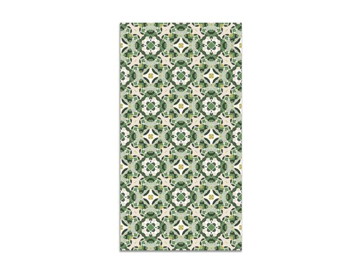 Tapis vinyle hydraulique oriental vert 120x170cm
