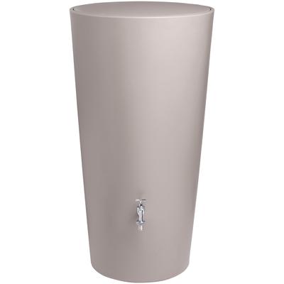 Regenwassertank ARVES, braun (mocca), H:110cm Ø:60cm, Kunststoff, Regentonnen