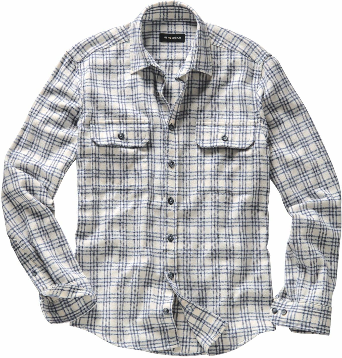 Mey & Edlich Flanellhemd Mont Blanc Weiß 45