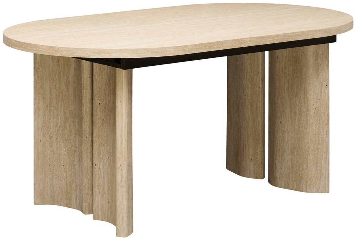 Atmosphera Tino Uitschuifbare Ovale Eettafel, Beige