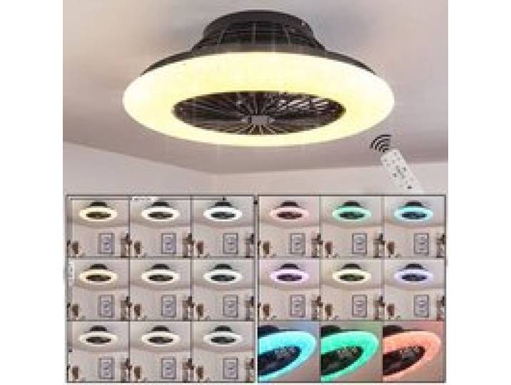 Plafonnier avec ventilateur - HOFSTEIN - Padergnone - Métal/Plastique - RGB - Dimmable