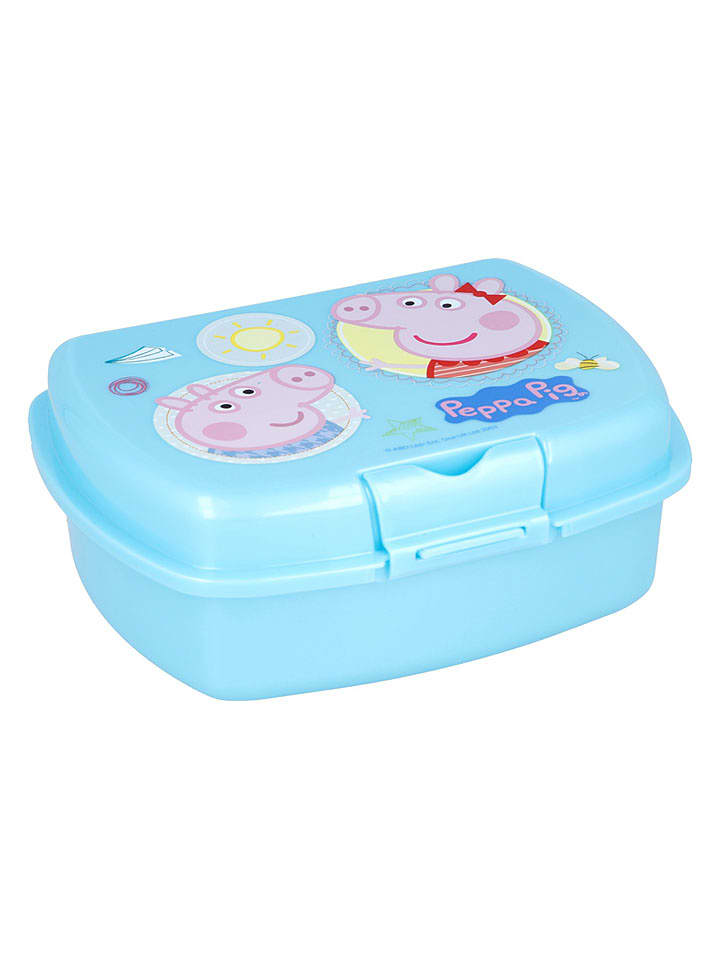 Stor Lunchbox "Peppa Pig" in Hellblau - onesize