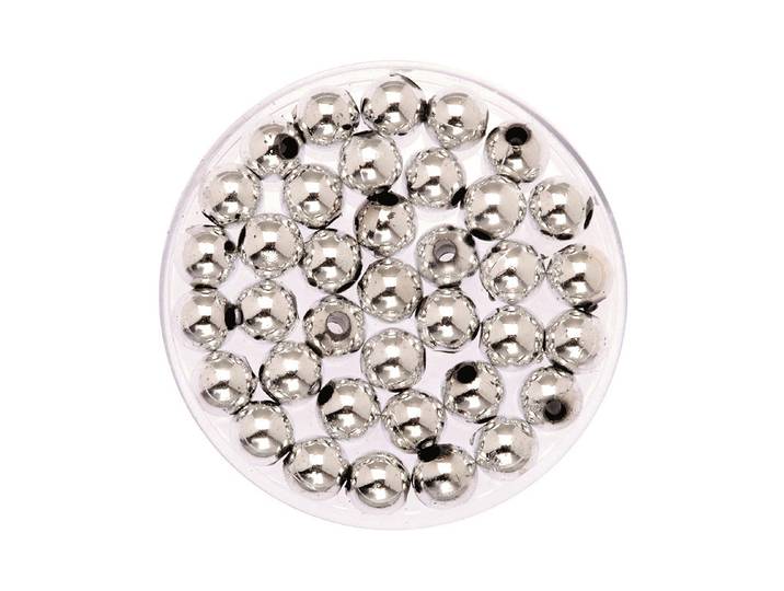 Glorex Dekoperlen Silber 6 mm 75 g
