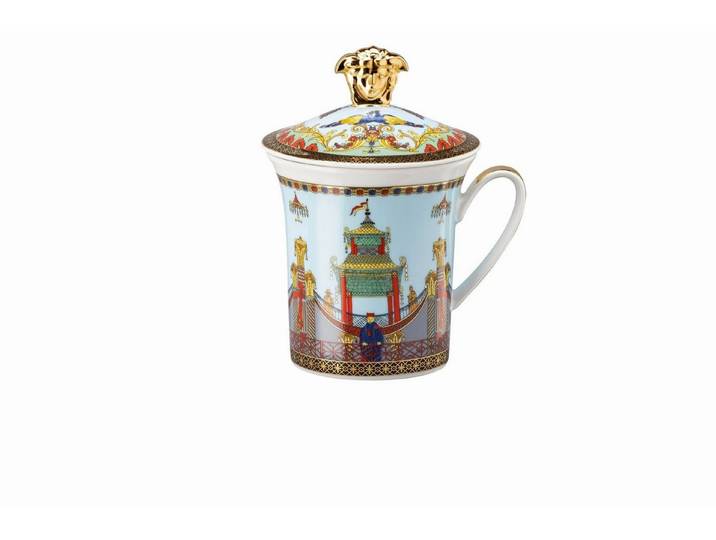 Rosenthal meets Versace Dekobecher Rosenthal Versace 30 Jahre - Becher mit Deckel 'Marco Polo - 1993'