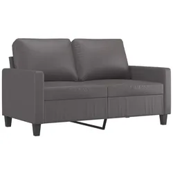 vidaXL 2-Sitzer-Sofa Grau 120 cm Kunstleder
