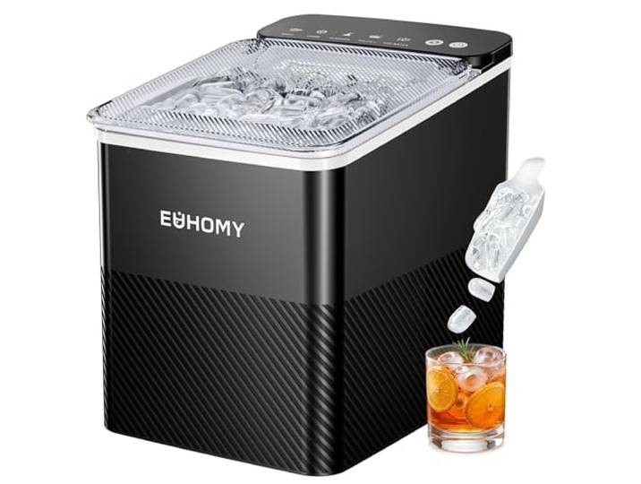 EUHOMY Eiswürfelmaschine, 9 Eiswürfel in 2 Größen, Automatische Reinigung IM021
