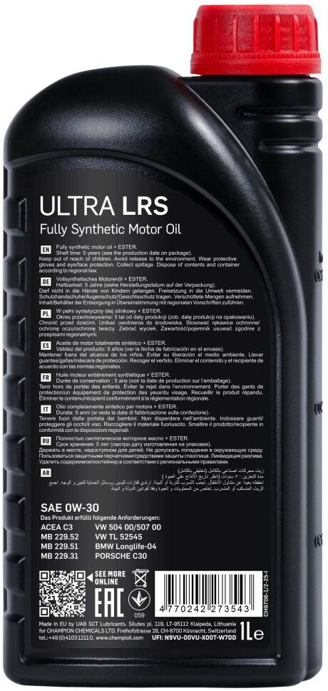 Motoröl CHEMPIOIL Ultra LRS 0W30 1L