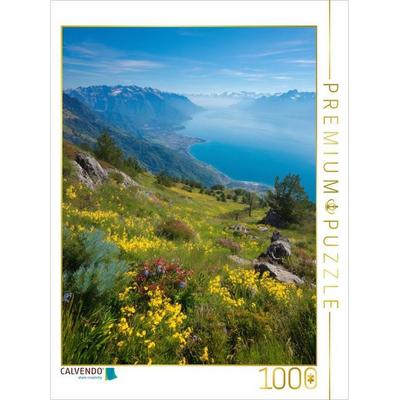 CALVENDO Puzzle Genfer See Schweiz | 1000 Teile Lege-Größe 64 × 48 cm Foto-Puzzle für glückliche Stunden