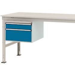 Manuflex ZB4564.5007 Gehäuse-Unterbau Stationär, Nutzhöhe 300 mm mit 2 Schubfächer. Für Tischtiefe 1200 mm