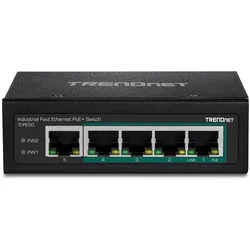 Trendnet TI-PE50 Switch (5 Ports), Netzwerk Switch, Schwarz
