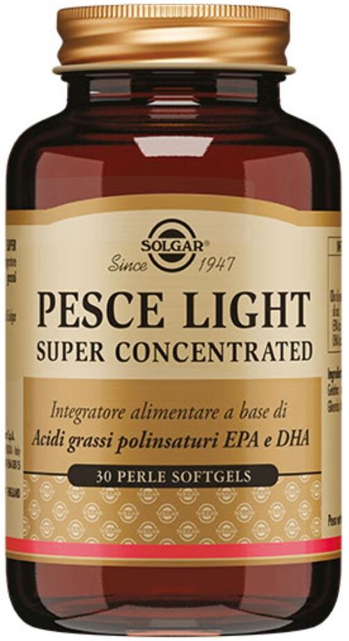 SOLGAR IT. MULTINUTRIENT SpA Solgar - Pesce Light Super Concentrato 30 Perle Softgels - Integratore di Omega-3 di Alta Qualità per il Benessere Cardiovascolare