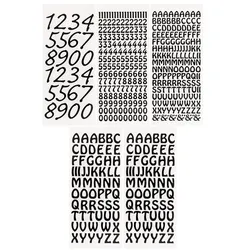 Klebesticker "Buchstaben & Zahlen", schwarz, 23 x 10 cm, 5 Bogen