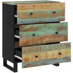 vidaXL, Kommode + Sideboard, Jovanni (Recyceltes Massivholz (2 Stück)) (60 x 33 x 75 cm)
