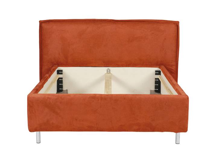 Bett Bow Stoff bronze 160 x 200 cm - Bett