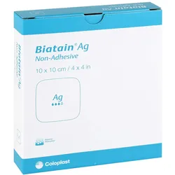Biatain Ag Schaumverband 10x10 cm nicht 5 St