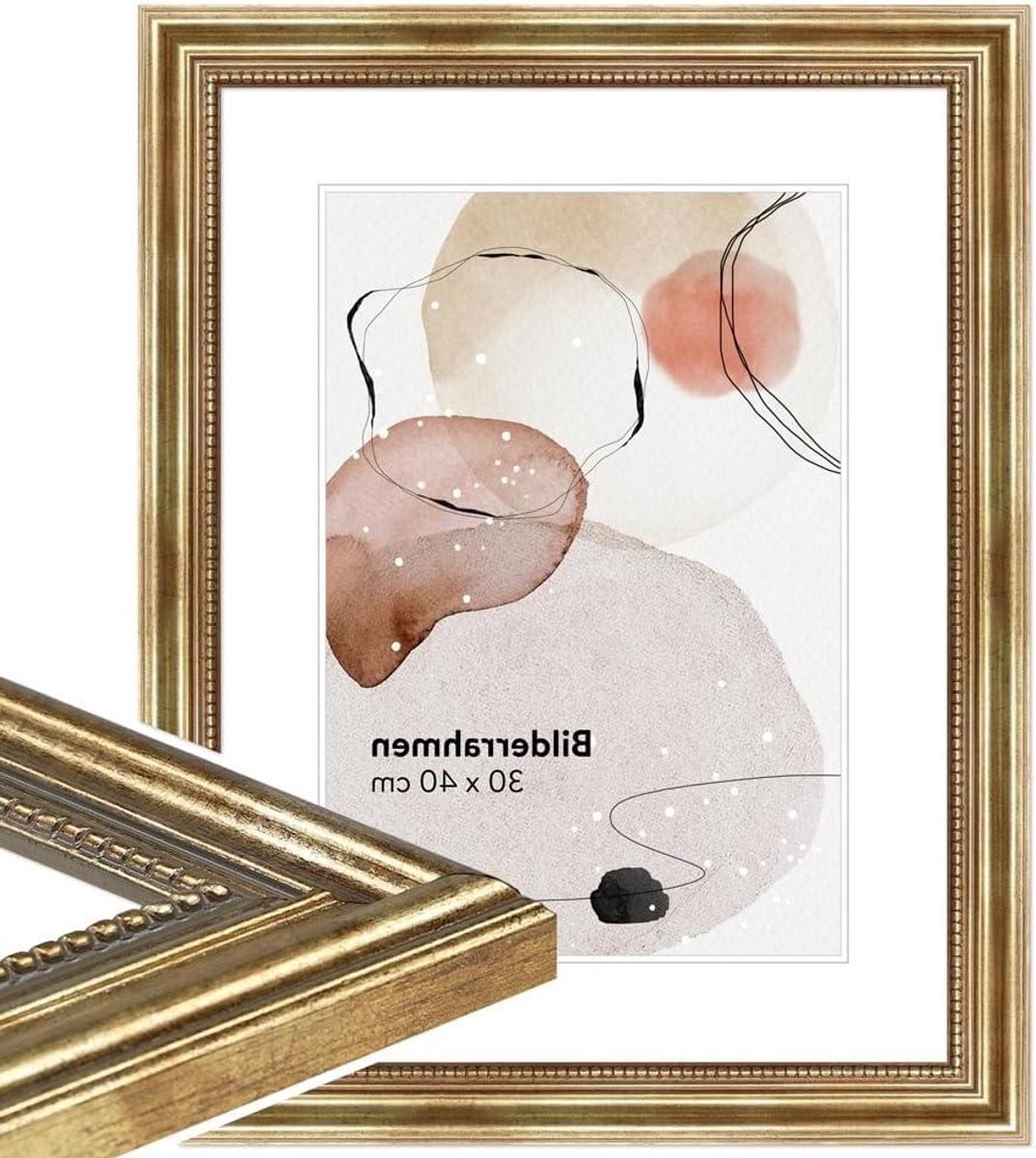 Houten Fotolijst in Barokstijl - Goud - 20 x 28 cm