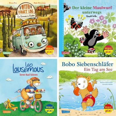 Maxi-Pixi-4er-Set 127: Draußen unterwegs (4x1 Exemplar), Set von , Carlsen, 978-3-551-03091-7