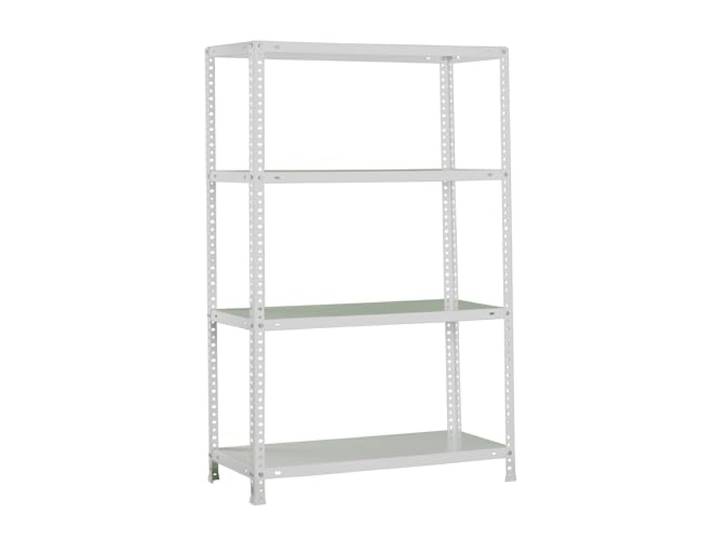 SimonRack Schwerlastregal, Lagerregal, 150x100x30 Metallregal, Kellerregal, Biegestelle 100 kg, 4 Fachböden, Grau - Comfort