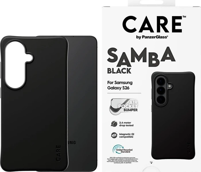 PanzerGlass CARE Hülle Samsung Galaxy S26 Samba schwarz/weiß Qi