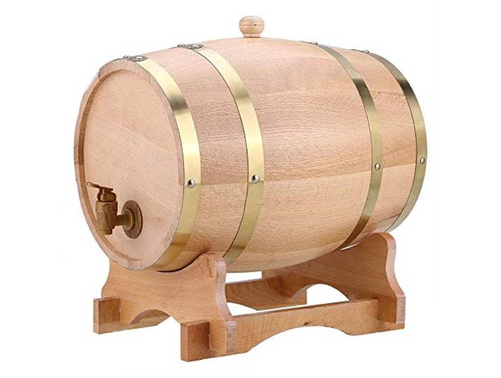 Eichenfass, Eichenfass 1,5/3/5/10 Liter Vintage Wood Oak Timber Weinfass für Bier Whisky Rum Port (10L)