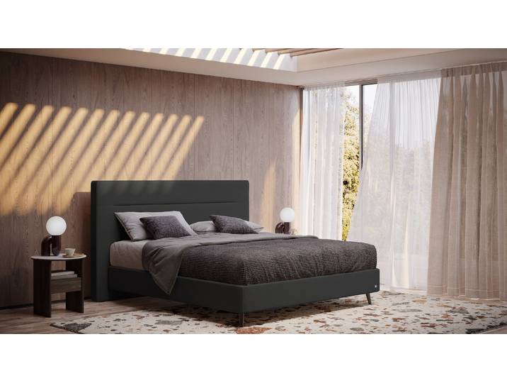 BRUNO Boxspringbett Prestige 200x200cm in Schwarz 6 Farben & 4 Kopfteile wählbar Luxus 27 cm Pulse-Latex-Matratze Made in Germany