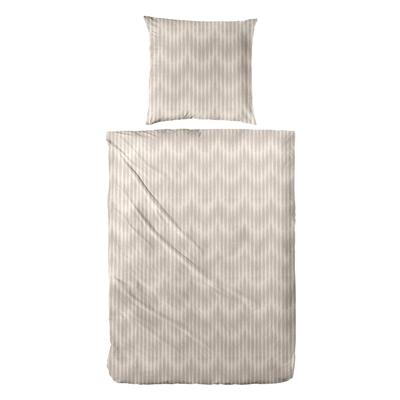 Bettwäsche PRIMERA "Feinbiber-Bettwäsche Illusion", beige (braun), B/L: 135cm x 200cm, 1 Stk., 1 Stk., Feinbiber, B/L: 80cm x 80cm, 2 Stk., Feinbiber, Obermaterial: 100% Baumwolle, Bettwäsche, Bettwäsche, mit ruhigem Muster