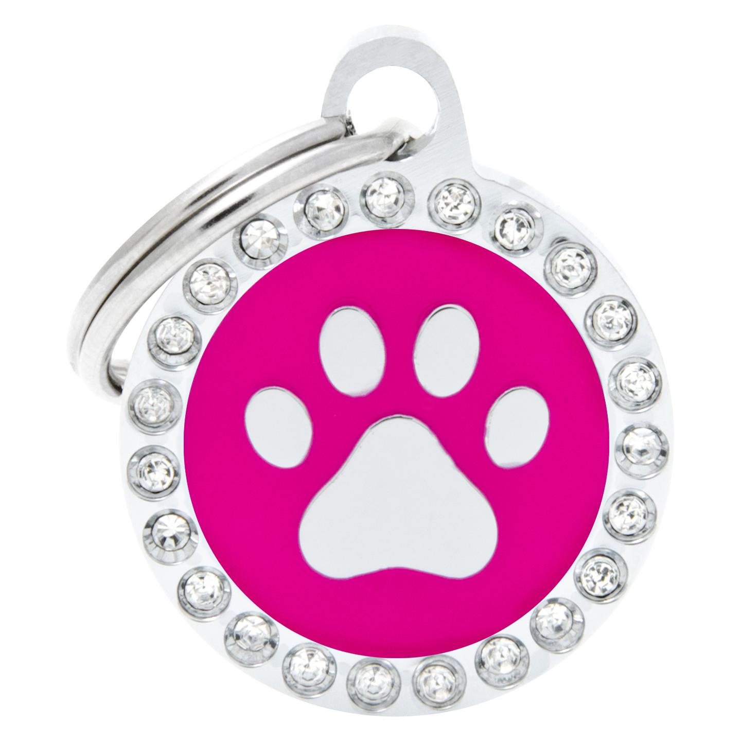 Myfamily MyFa tegn glam, cirkel med pote, pink (MGL002P)