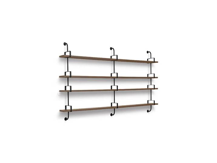 GUBI Demon Wandregal 4 plan Walnut, 215cm