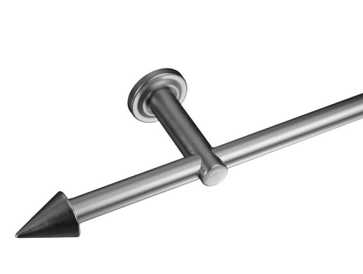 Gardinenstangen-Endstück LIEDECO Endstück, Endknopf Kegel für 16 mm Stangen Gr. 1, silber (edelstahlfarben), H:3cm L:4,5cm, Gardinenstangenendstücke, Gardinenstangen-Endstück, Endstück, Endknopf