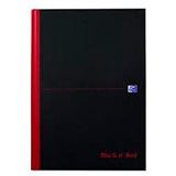 OXFORD Notizbuch Black n' Red DIN A4 kariert, schwarz Hardcover 192 Seiten