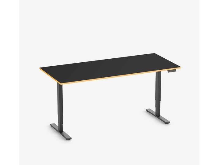 FOKUS Gamingschreibtisch Schwarz 180x80 Rechteck Sundown
