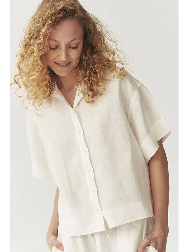 TATUUM Leinen-Bluse in Creme - 42