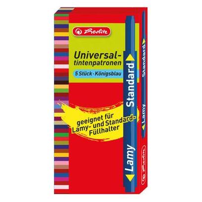 Herlitz Universal-Tintenpatronen 15er 10626174 (Blau, 15 Stk.) (10626174)