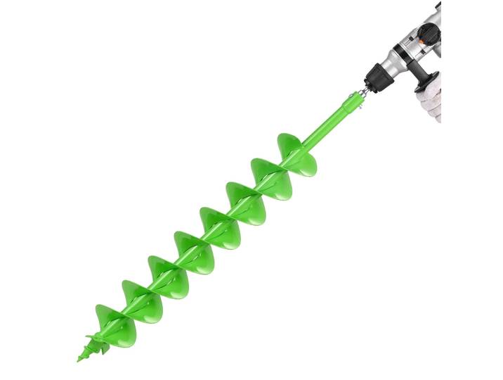 Tarière VEVOR pour machine à forer\, Ø 100x790 mm Tarières de jardin\, compatibles avec les forets de 20 mm de diamètre intérieur\, tarières pour piquets\, tarières pour passages\, outils de fouille pour planter et forer