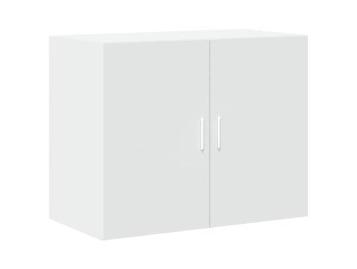 GFMGUEMV Wandschrank Weiß 80x42,5x64 cm aus Holzwerkstoff mit Stauraum Glatte Oberfläche, feuchtigkeitsbeständig, stabil, vielseitig für Wohnbereiche, montierbar an Highboard