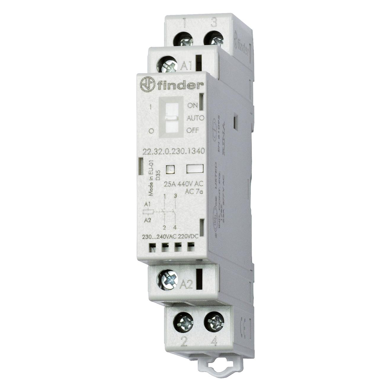 Finder Modular contactor 2 NC 25A 12Vac/dc (22.32.0.012.4420)