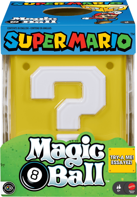 Mattel Premium Magic 8 Ball Super Mario Interactive Enhanced Deluxe Fortune-Telling Toy for Kids