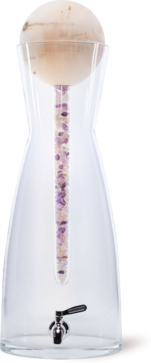 Zirbenfamilie Dispenser acqua con pendente di pietre 9 litri