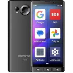 Maxcom MS601 (64 GB, Schwarz, 6", Dual SIM, 4G), Smartphone, Schwarz