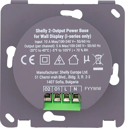 Shelly-Basisstationen für Displays der i-Serie mit 2 Ausgängen