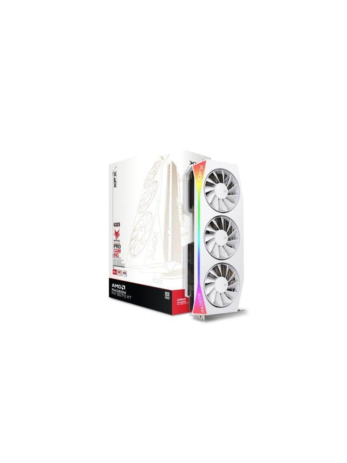 XFX Radeon RX 9070 XT Mercury OC White - 16GB GDDR6 RAM - Grafikkarte