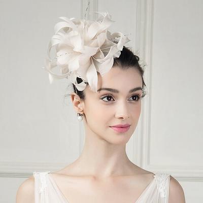 Stirnbänder Fascinator Kopfbedeckung Federn Schlapphut Zylinder Hochzeit Teeparty elegante Hochzeit mit Schleife Kopfbedeckung Kopfbedeckung