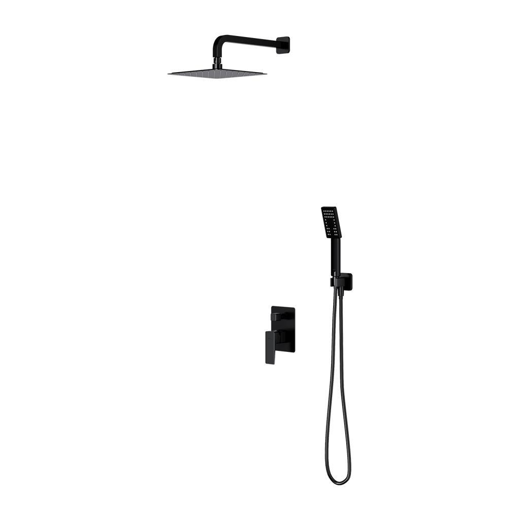 Omnires PARMA SYSPM10BL Unterputz-Duschset, matt schwarz
