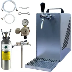Bierkühler BieTal® Bierzapfanlage 30 L/h KOMPLETTSET - 5 Liter Adapter 2 Kg CO2