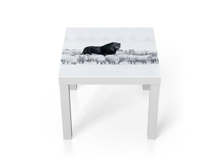 DEQORI Couchtisch 'König der Herde', Glas Beistelltisch Glastisch modern