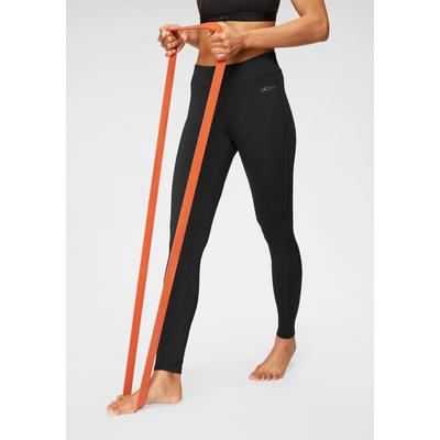 Leggings OCEAN SPORTSWEAR "Yoga-Tights", Damen, Gr. 34, N-Gr, schwarz, Single Jersey, Obermaterial: 88% Polyester, 12% Elasthan, eng lang, Hosen Leggings, mit Mesh-Einsätze