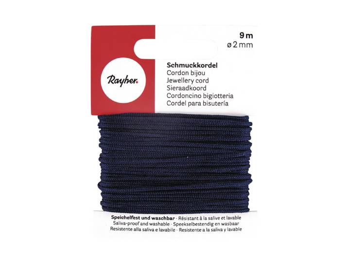 Schmuckkordel, ø 2 mm, SB-Karte 9 m