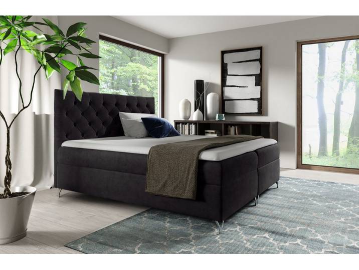 MF Design Boxspringbett Boxspringbett GULIETTE mit Bettkasten und Federautomatik, Vorhanden