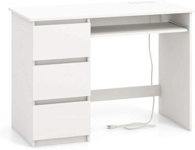 Computer Desk w/ Outlet Keyboard Tray & 3 Drawers Type-C & USB Ports
